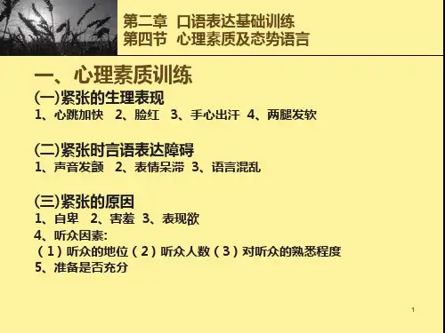 演讲与口才第三章ppt课件
