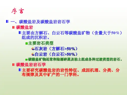 第六章碳酸盐岩岩石学nppt课件