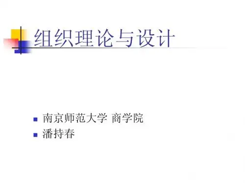 组织理论与设计PPT