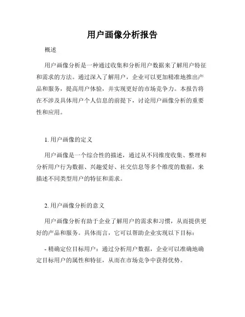 用户画像分析报告