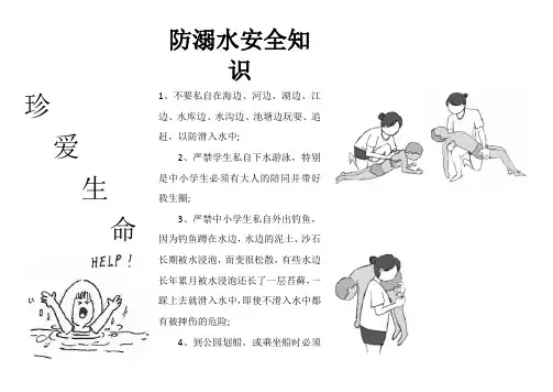 防溺水安全知识手抄报