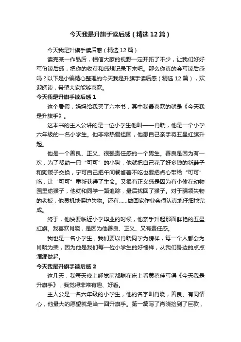 今天我是升旗手读后感（精选12篇）