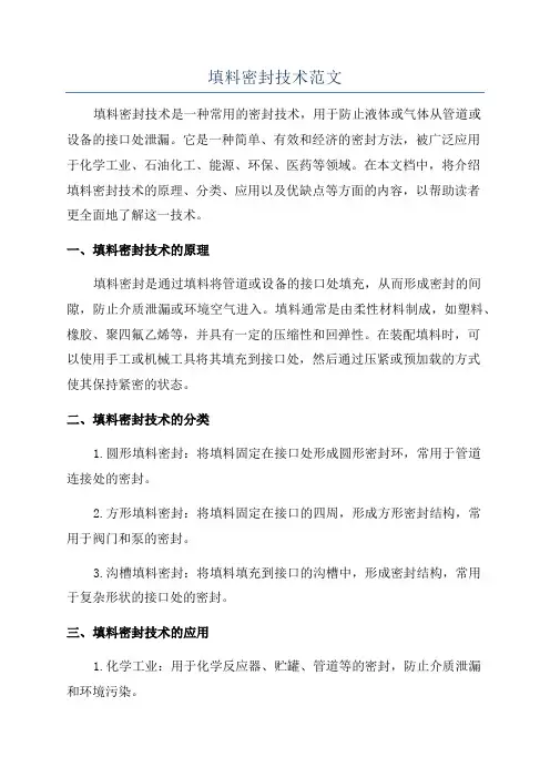 填料密封技术范文