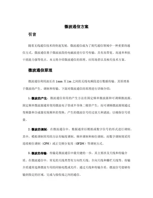 微波通信方案