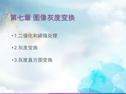 第7章图像灰度变换