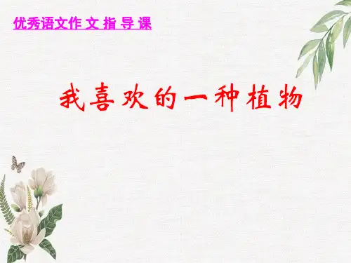 我喜欢的一种植物优秀语文作文指导课