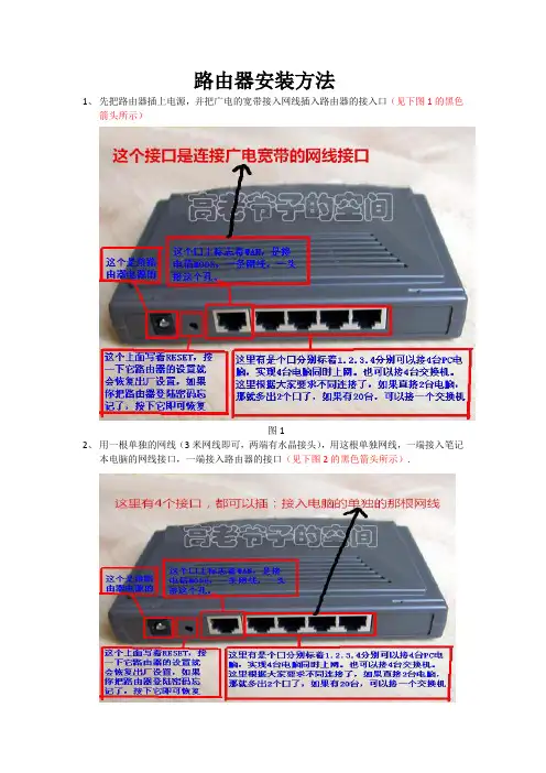 路由器安装方法