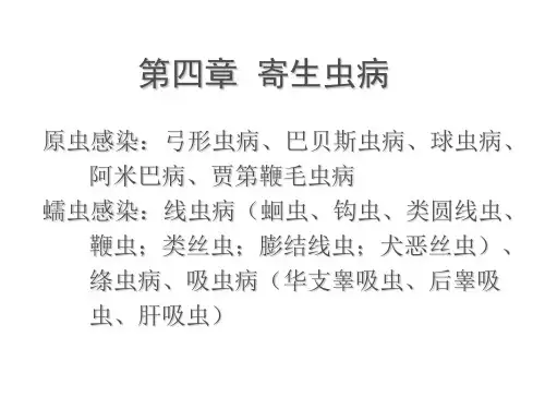 《小动物疾病学》课件：04第四章  小动物的寄生虫病