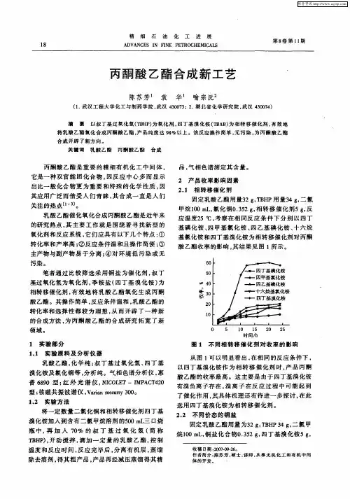 丙酮酸乙酯合成新工艺