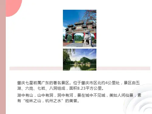 走进广东旅游景点之肇庆七星岩