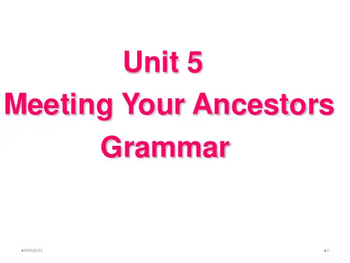 人教课标版高中英语选修8Unit5Grammar (共41张PPT)