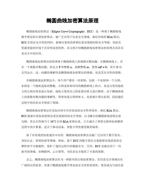 椭圆曲线加密算法原理