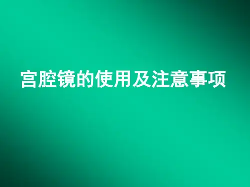 宫腔镜手术的使用及注意事项【28页】