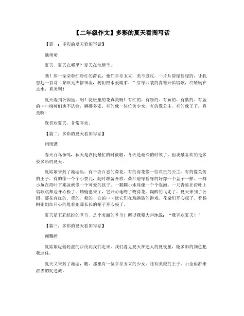 【二年级作文】多彩的夏天看图写话