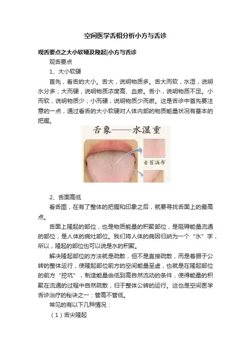 空间医学舌相分析小方与舌诊