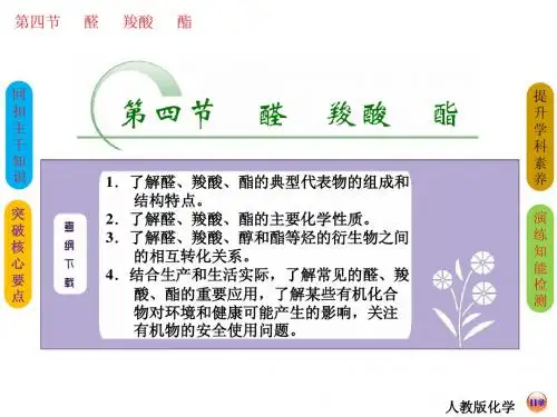 【创新方案】2015高考化学总复习：醛+++羧酸+++酯(89张PPT)