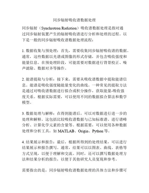 同步辐射吸收谱数据处理