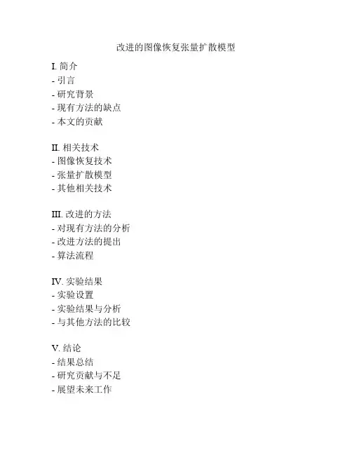 改进的图像恢复张量扩散模型