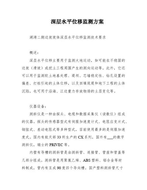 深层水平位移监测方案