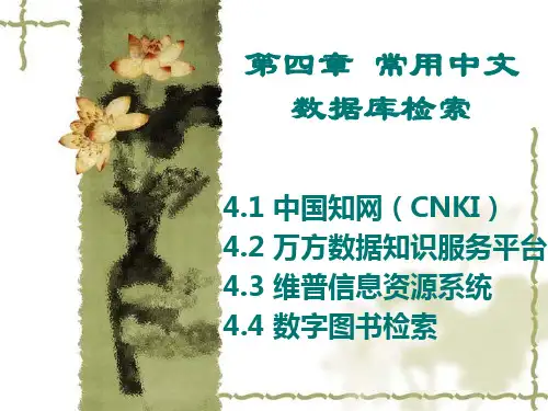 常用中文数据库检索