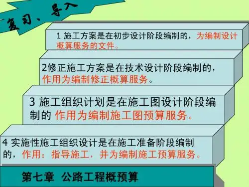第七章概预算项目编制的注意事项 (新)