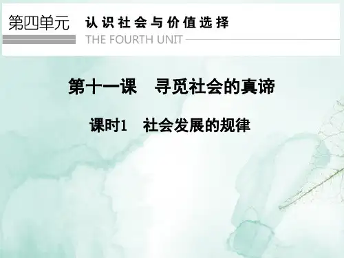 高中政治必修4精品课件：11.1社会发展的规律