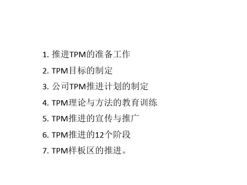 TPM管理推进概要