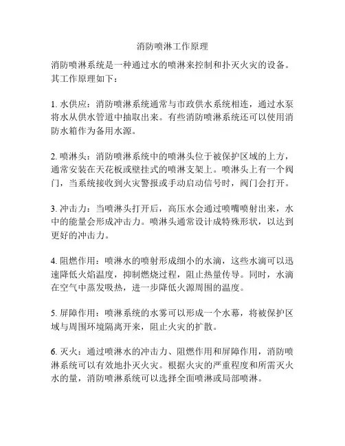 消防喷淋工作原理