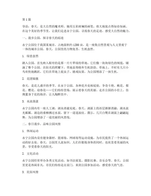 作文找春天永宁公园(3篇)