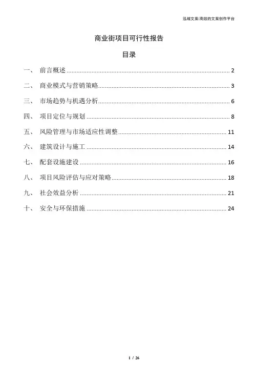 商业街项目可行性报告