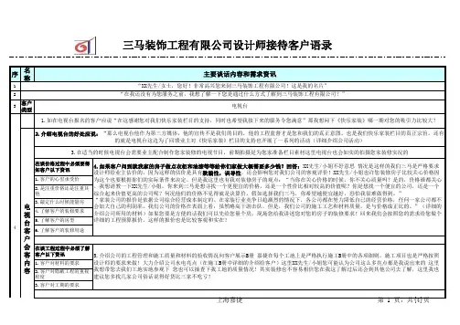 设计师接待客户语录
