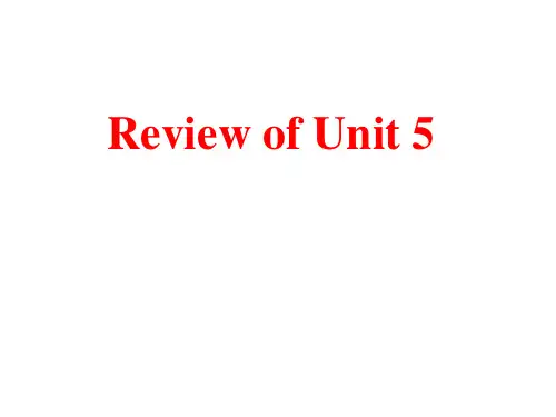 Review of Unit5 22-23学年人教版八年级上册