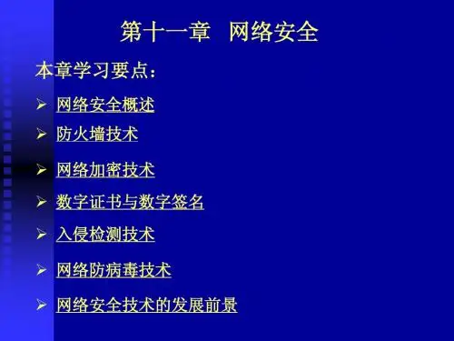 第十一章 网络安全