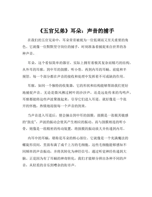 《五官兄弟》耳朵：声音的捕手