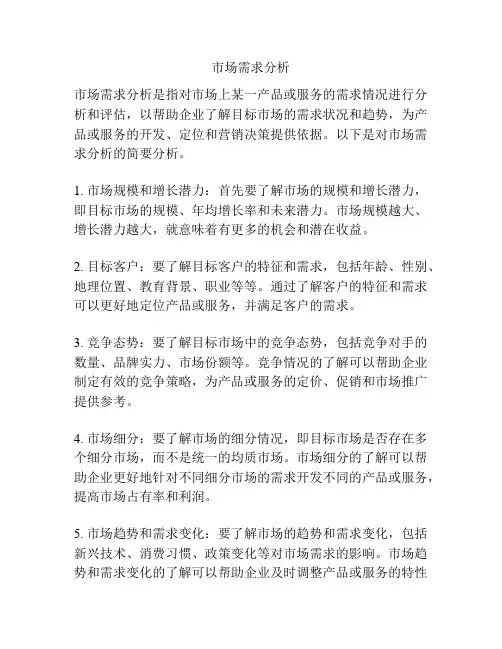 市场需求分析