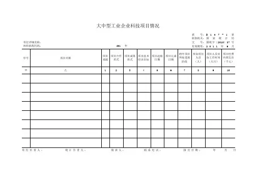 B107-1-大中型工业企业科技项目情况