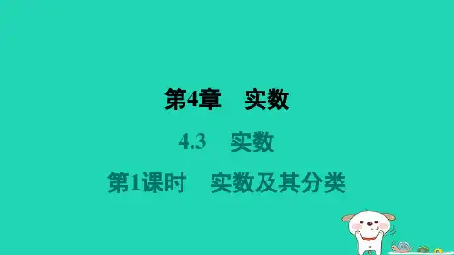 八年级数学上册第4章实数4-3实数第1课时实数及其分类习题课件新版苏科版
