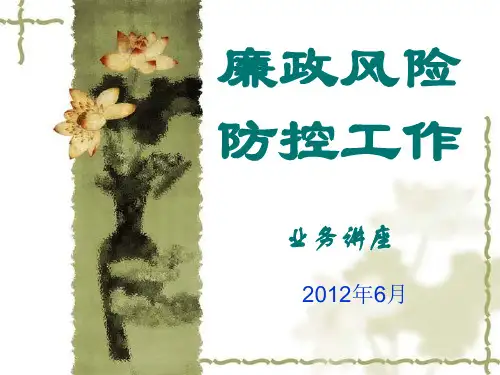 廉政风险防控工作业务讲座.ppt