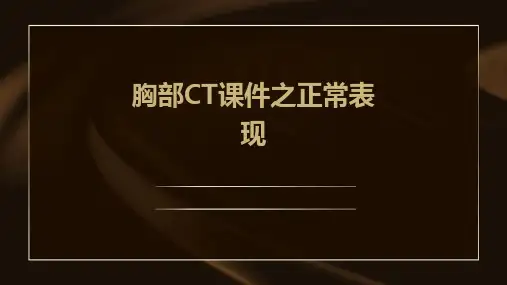 胸部CT课件之正常表现