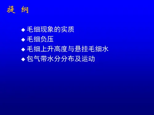 水文地质学基础 毛细现象与包气带水运动