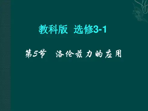 高中物理洛伦兹力的应用 优秀课件3