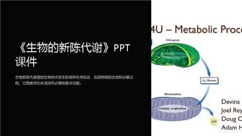 《生物的新陈代谢》课件