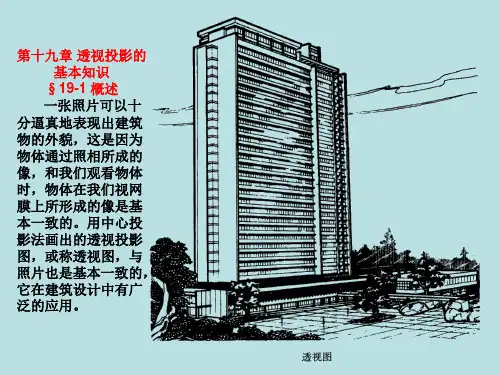 19第十九章 透视投影的基本知识解析