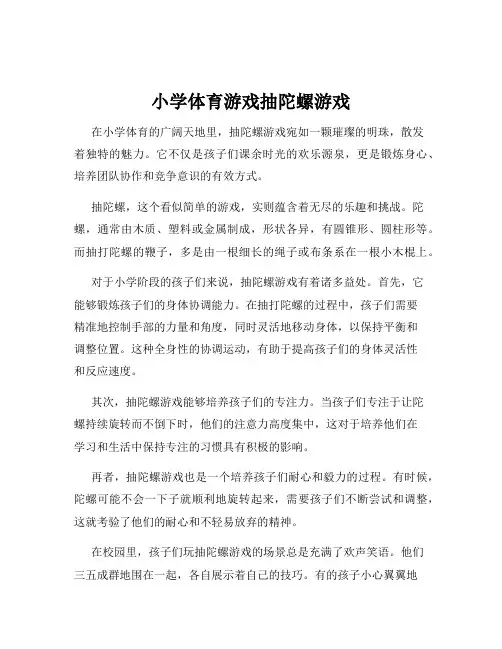 小学体育游戏抽陀螺游戏