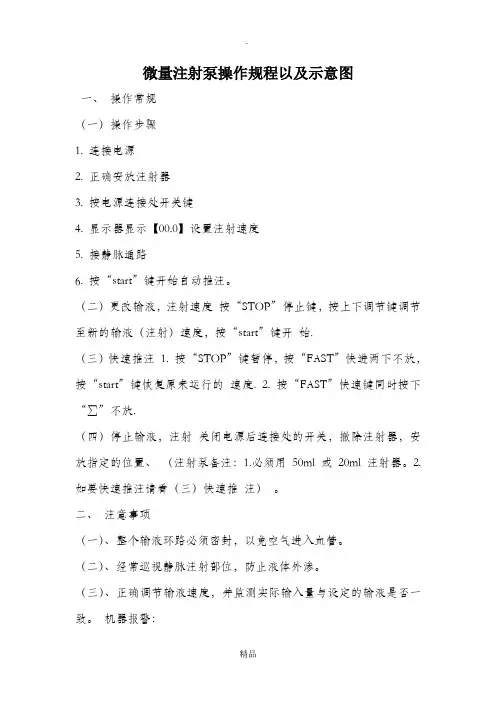 微量注射泵的操作流程示意图