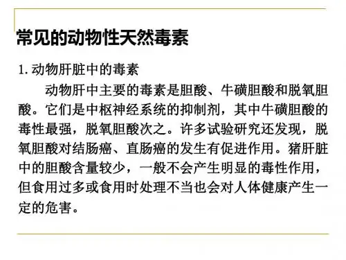食品中有害有毒物质ppt课件