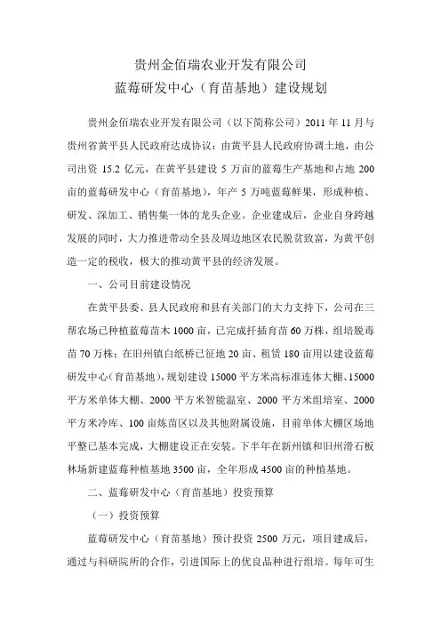 研发中心建设规划书