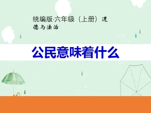《公民意味着什么》我们是公民PPT课件