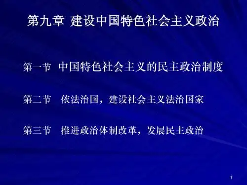 毛泽东思想概论第九章 社会主义政治