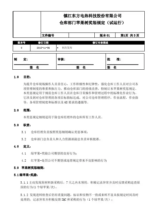 东方电加热仓库苹果树激励考核机制